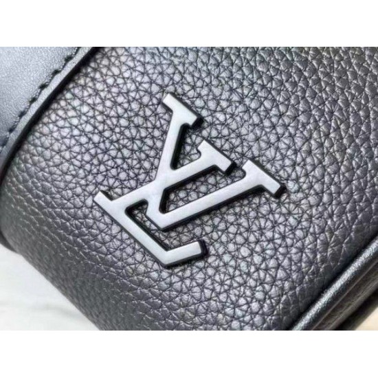 Replica Louis Vuitton Keepall XS Bag Black Aerogram Leather M80950