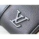 Replica Louis Vuitton Keepall XS Bag Black Aerogram Leather M80950