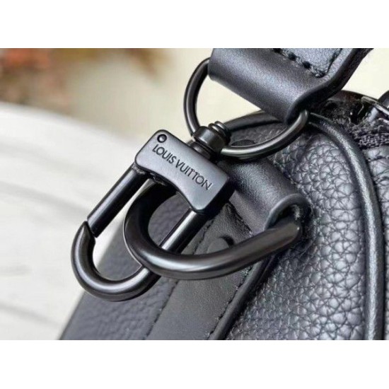 Replica Louis Vuitton Keepall XS Bag Black Aerogram Leather M80950