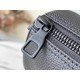 Replica Louis Vuitton Keepall XS Bag Black Aerogram Leather M80950