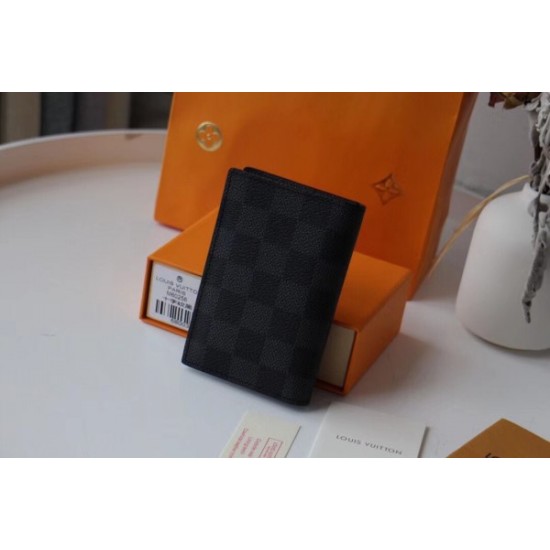 Replica Louis Vuitton Slender Pocket Organizer Damier Graphite N60256