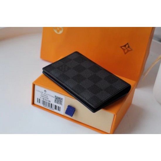 Replica Louis Vuitton Slender Pocket Organizer Damier Graphite N60256
