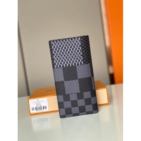 Fake Louis Vuitton Brazza Wallet Damier Graphite 3D N60436 Replica