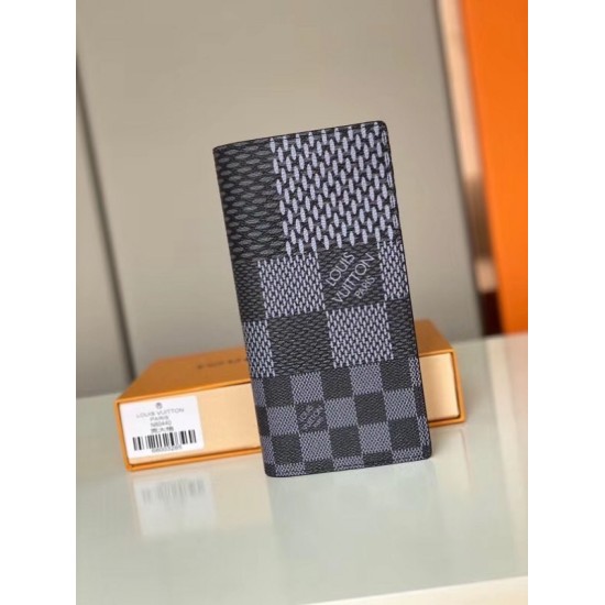 Fake Louis Vuitton Brazza Wallet Damier Graphite 3D N60436 Replica