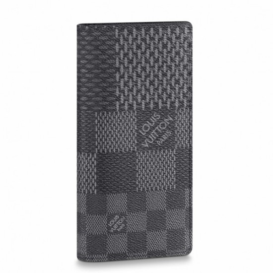Fake Louis Vuitton Brazza Wallet Damier Graphite 3D N60436 Replica