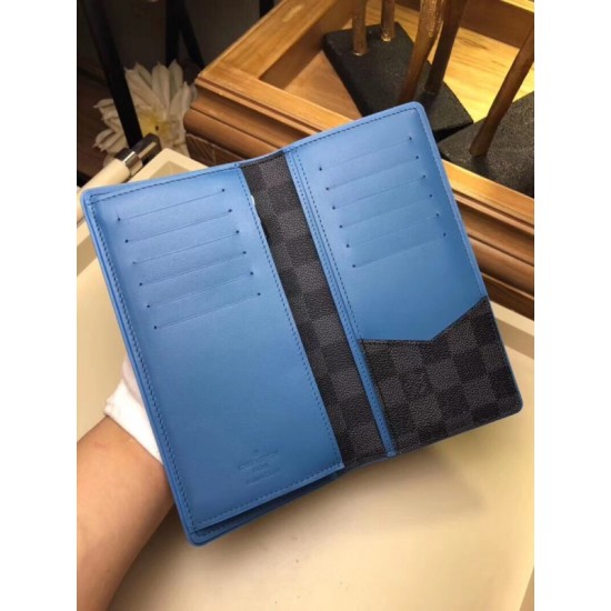 Replica Louis Vuitton Brazza Wallet Damier Graphite N64430