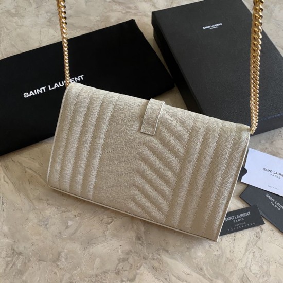Fake YSL Saint Laurent Monogram Envelope Chain Woc Wallet Black Replica Replica YSL Saint Laurent Monogram Envelope Chain Woc Wallet Black