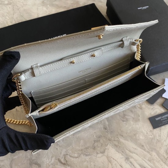 Fake YSL Saint Laurent Monogram Envelope Chain Woc Wallet Black Replica Replica YSL Saint Laurent Monogram Envelope Chain Woc Wallet Black