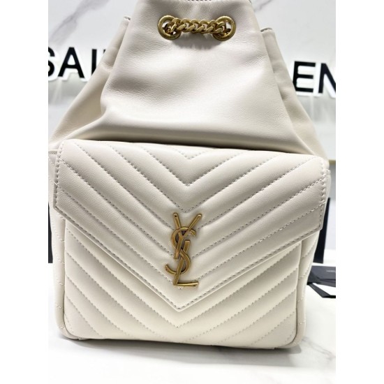 Fake YSL Saint Laurent Joe backpack White Replica Replica YSL Saint Laurent Joe backpack White