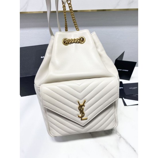 Fake YSL Saint Laurent Joe backpack White Replica Replica YSL Saint Laurent Joe backpack White