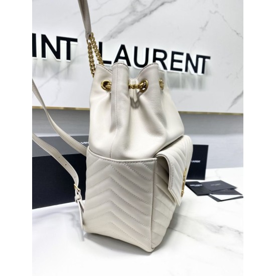 Fake YSL Saint Laurent Joe backpack White Replica Replica YSL Saint Laurent Joe backpack White