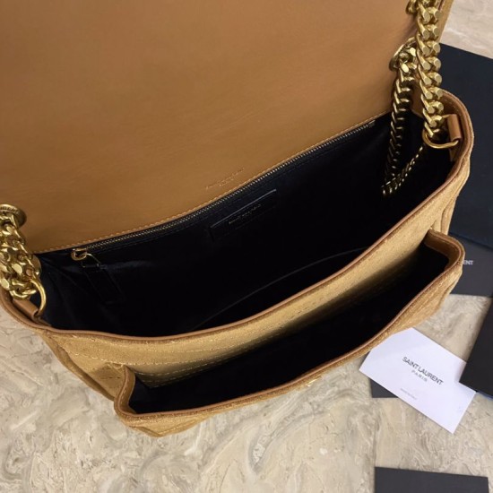 Replica YSL Saint Laurent Niki Medium Quilted Suede Bag Brown Fake YSL Saint Laurent Niki Medium Quilted Suede Bag Brown Replica