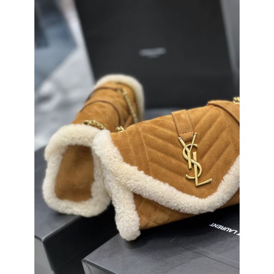 Replica YSL Saint Laurent Envelope Small Bag Suede Shearling Replica YSL Saint Laurent Envelope Small Bag Suede Shearling