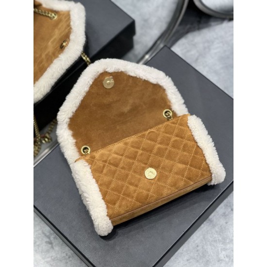 Replica YSL Saint Laurent Envelope Small Bag Suede Shearling Replica YSL Saint Laurent Envelope Small Bag Suede Shearling
