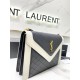 Replica YSL Saint Laurent gaby Satchel Vintage Lambskin Bag Black / White Replica YSL Saint Laurent gaby Satchel Vintage Lambskin Bag Black / White