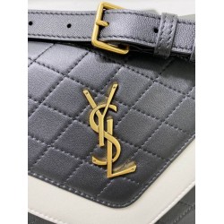 Replica YSL Saint Laurent gaby Satchel Vintage Lambskin Bag Black / White Replica YSL Saint Laurent gaby Satchel Vintage Lambskin Bag Black / White