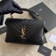 Fake YSL Saint Laurent Medium Envelope Kate Chain shoulder Bag Mix Matelasse Black Gold Replica