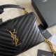 Fake YSL Saint Laurent Medium Envelope Kate Chain shoulder Bag Mix Matelasse Black Gold Replica