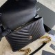 Fake YSL Saint Laurent Medium Envelope Kate Chain shoulder Bag Mix Matelasse Black Gold Replica