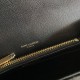 Fake YSL Saint Laurent Medium Envelope Kate Chain shoulder Bag Mix Matelasse Black Gold Replica
