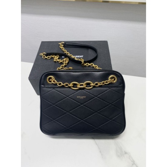 Replica YSL Saint Laurent Le Maillon Small Chain Bag Black Fake YSL Saint Laurent Le Maillon Small Chain Bag Black Replica
