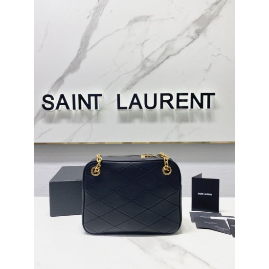 Replica YSL Saint Laurent Le Maillon Small Chain Bag Black Fake YSL Saint Laurent Le Maillon Small Chain Bag Black Replica