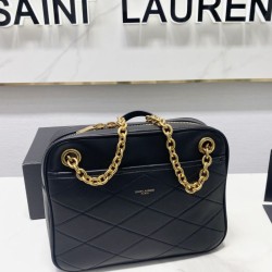 Fake YSL Saint Laurent Le Maillon Small Chain Bag Black Replica
