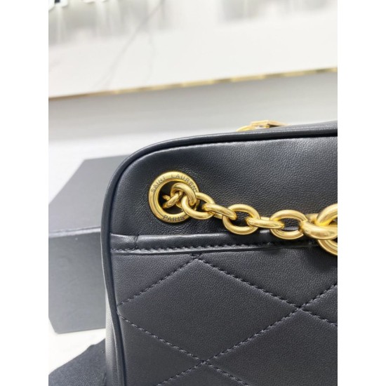 Replica YSL Saint Laurent Le Maillon Small Chain Bag Black Fake YSL Saint Laurent Le Maillon Small Chain Bag Black Replica