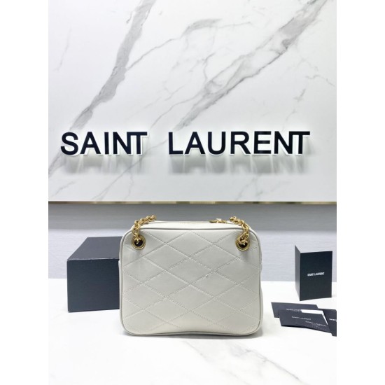 Fake YSL Saint Laurent Le Maillon Small Chain Bag White Replica Replica YSL Saint Laurent Le Maillon Small Chain Bag White