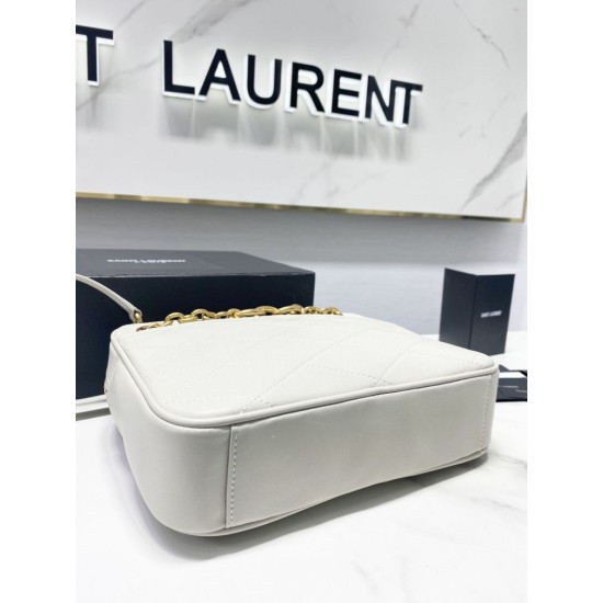 Fake YSL Saint Laurent Le Maillon Small Chain Bag White Replica Replica YSL Saint Laurent Le Maillon Small Chain Bag White