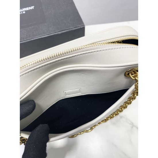 Fake YSL Saint Laurent Le Maillon Small Chain Bag White Replica Replica YSL Saint Laurent Le Maillon Small Chain Bag White