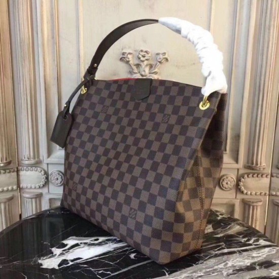 Fake Louis Vuitton Graceful PM Bag Damier Ebene N44044 Replica Replica Louis Vuitton Graceful PM Bag Damier Ebene N44044