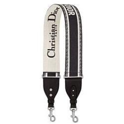 Replica Christian Dior Latte Multicolor Fully Embroidered Strap Black