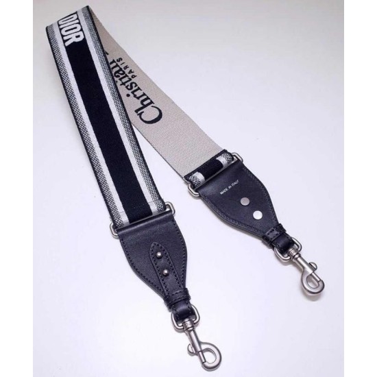 Fake Christian Dior Latte Multicolor Fully Embroidered Strap Black Replica Replica Christian Dior Latte Multicolor Fully Embroidered Strap Black