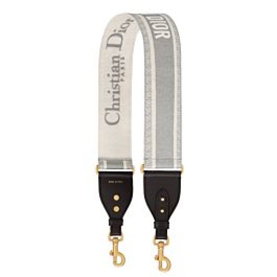 Fake Christian Dior 'Christian Dior' Embroidered Strap Gray Replica Fake Christian Dior 'Christian Dior' Embroidered Strap Gray Replica