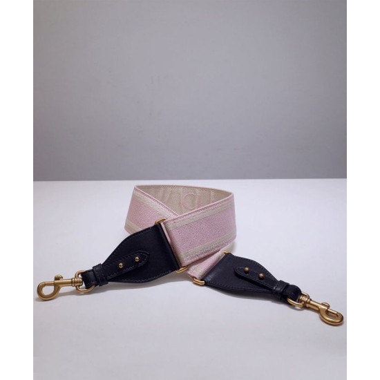 Replica Christian Dior 'Christian Dior' Embroidered Strap Pink Replica Christian Dior 'Christian Dior' Embroidered Strap Pink