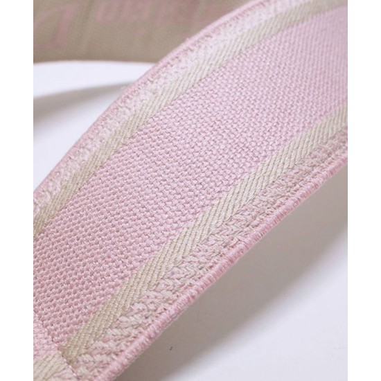 Replica Christian Dior 'Christian Dior' Embroidered Strap Pink Replica Christian Dior 'Christian Dior' Embroidered Strap Pink