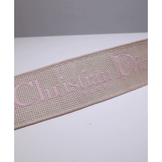 Replica Christian Dior 'Christian Dior' Embroidered Strap Pink Replica Christian Dior 'Christian Dior' Embroidered Strap Pink