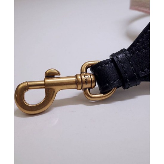 Replica Christian Dior 'Christian Dior' Embroidered Strap Pink Replica Christian Dior 'Christian Dior' Embroidered Strap Pink