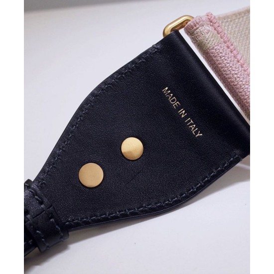 Replica Christian Dior 'Christian Dior' Embroidered Strap Pink Replica Christian Dior 'Christian Dior' Embroidered Strap Pink
