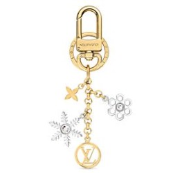 Replica Louis Vuitton LV Snowflakes Bag Charm And Key Holder M80240 Golden