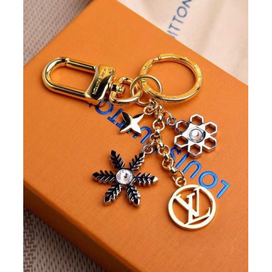 Replica Louis Vuitton LV Snowflakes Bag Charm And Key Holder M80240 Golden
