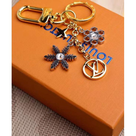 Replica Louis Vuitton LV Snowflakes Bag Charm And Key Holder M80240 Golden
