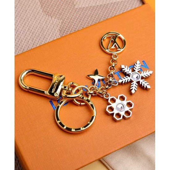 Replica Louis Vuitton LV Snowflakes Bag Charm And Key Holder M80240 Golden
