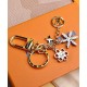 Replica Louis Vuitton LV Snowflakes Bag Charm And Key Holder M80240 Golden