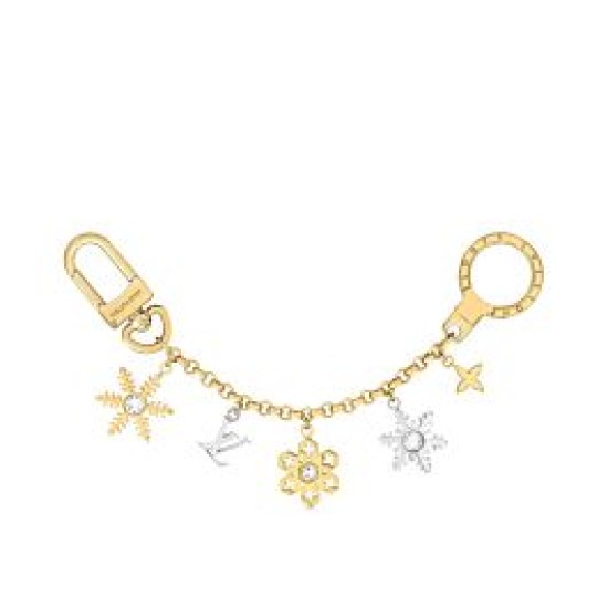 Replica Louis Vuitton LV Snowflakes Chain Bag Charm Golden