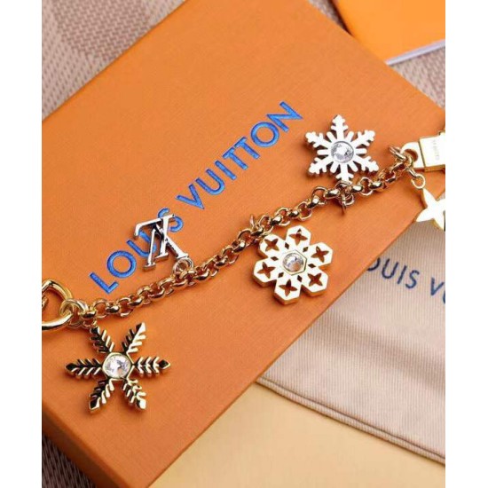 Replica Louis Vuitton LV Snowflakes Chain Bag Charm Golden