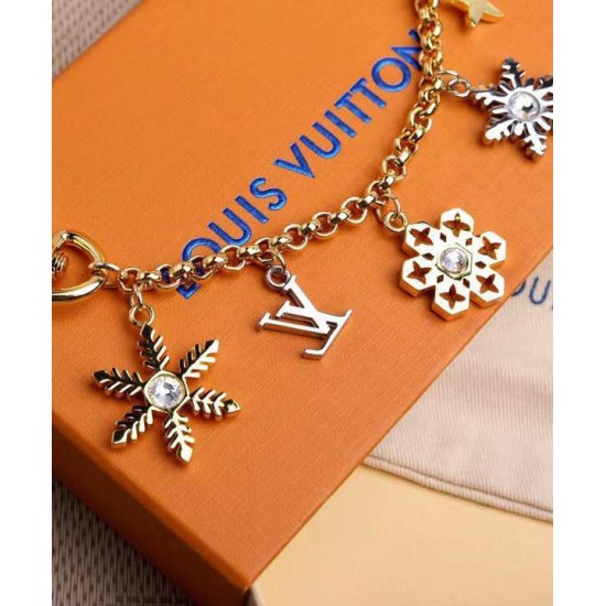 Replica Louis Vuitton LV Snowflakes Chain Bag Charm Golden