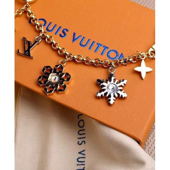 Replica Louis Vuitton LV Snowflakes Chain Bag Charm Golden