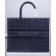 Fake Christian Dior Cannage Embroidered Velvet Dior Book Tote Dark Blue Replica Replica Christian Dior Cannage Embroidered Velvet Dior Book Tote Dark Blue